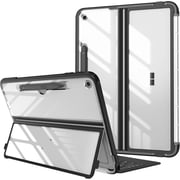 Hard Case for Microsoft Surface Pro 12 Inch 1st Edition (2025) Shockproof Folio Rugged Cover Clear Transparent Back Shell Compatible with Type Cover Keyboard