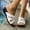 White, variant on Fnooota Womens Comfort Sandals, Open Toe Slip On Casual Outdoor Wedge Sandals White Size 6