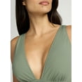 thumbnail image 5 of Time and Tru Women’s and Women’s Plus Ribbed Plunge One Piece Swimsuit, Sizes XS-2X, 5 of 6