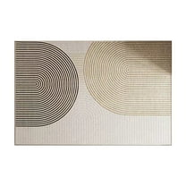 Nmdmisc Beige Striped Door Mat, 24"x16 Entryway Rug Indoor Outdoor Front Door Mat, Farmhouse Neutral Non Slip Non Shedding Washable Kitchen Mats for Floor Foyer