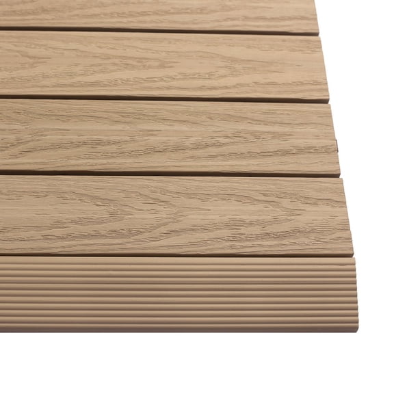 NewTechWood US-QD-SF-ZX-MP 1/6 x 1 ft. Quick Composite Deck Tile Straight Trim in Canadian Maple (4-Pieces/Box)