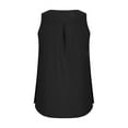 thumbnail image 5 of AKOEE Rayon Tank Tops for Women with Side Buttons Scoop Neck Sleeveless Summer Casual Solid Crop Tees Loose Fit (X-Large, Black), 5 of 6