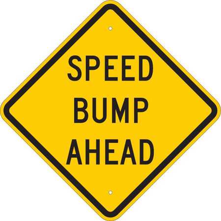 BRADY 124584 Traffic Sign, 18 x 18In, Black/Yellow