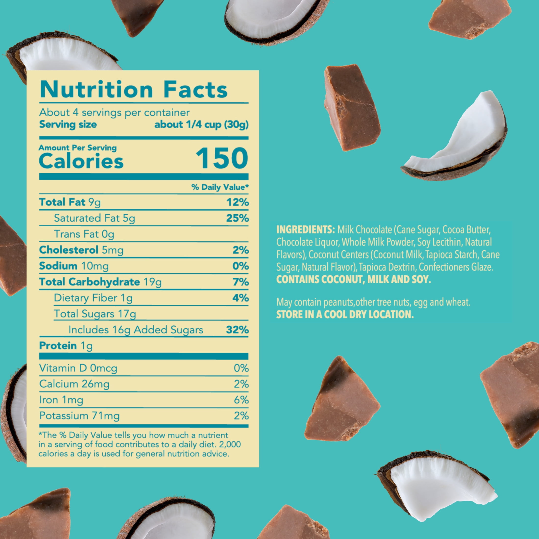 Tru Fru Real Coconut Melts Hyper-Dried Fresh in Milk Chocolate (4.2oz)