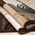 thumbnail image 3 of Allstar Brown Hand Carved Indian Contemporary Circles Area Rug (5' 2" x 7' 2"), 3 of 6