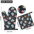 thumbnail image 3 of Pioneer Flower Floral Print Pattern 1-Pack Oven Mitts Set, Heat Resistant Kitchen Gloves, 7.7" X 12", 3 of 6
