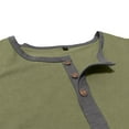 thumbnail image 6 of OGLCCG Men's Henley Shirts Lightweight Long Sleeve Button T-Shirt Casual Spring Summer Solid Color Cotton Crewneck Pullover Shirts,M,Army Green, 6 of 7