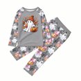thumbnail image 6 of Halloween Family Pajamas Set Long Sleeve Crew Neck, Soft Matching Halloween Pajamas with Ghost Pumpkin Print, Spooky Family Halloween Pajama Set Sleepwear, 6 of 7