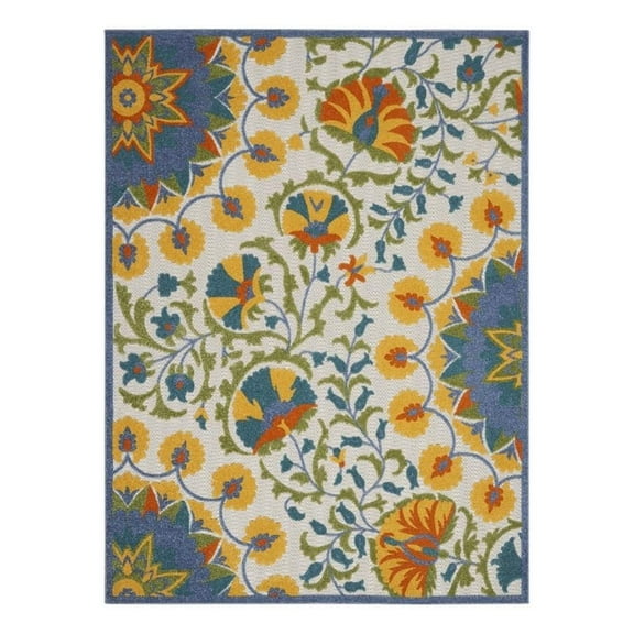 Pemberly Row 7'10" x 10'6" Multicolor Outdoor Indoor/Outdoor Rug Polypropylene