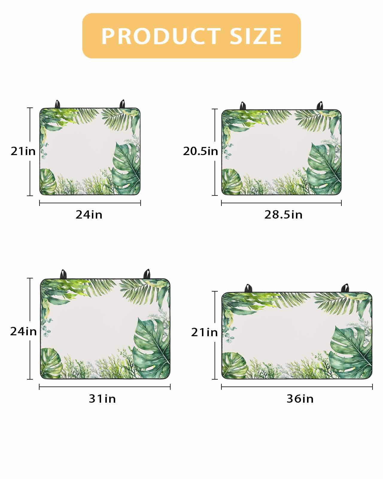nqOlkjepod Large Induction Cooktop Protector Mat 24"x21", Tropical Palm Leaf Stove Top Covers for Electric Stove, Summer Rustic Botanical Leaves Stove Burner Cover Mats, Glass Top Stove Cover