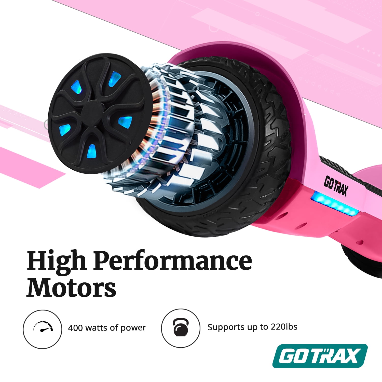 GOTRAX SRX A6 Hoverboard 6.5 Hover Board w Bluetooth Speakers Self Balancing Mode Walmart