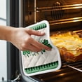 thumbnail image 3 of St. Patrick's Day, Pot Holders for Kitchen Heatproof Potholder, 4 Pack Green Shamrock Farmhouse Plaid Eucalyptus Hot Pads Multipurpose Oven Pads Cloth Potholders Trivet for Cooking and Baking, 3 of 8