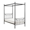 thumbnail image 1 of Lexicon Chelone Twin Metal Canopy Platform Bed in Black, 1 of 5
