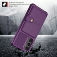 thumbnail image 6 of Allytech Rugged Case for Samsung Galaxy A05s Support Magnetic Car Mount, Premium PU Leather Flip Card Cash Holder Pocket Shockproof Anti-Fall Back Case for Samsung Galaxy A05s - Purple, 6 of 7