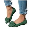 thumbnail image 6 of YLYL Women's Suede Bow Pointed Toe Flat Shoes Slip on Soft Comfy Casual Dress Ballet Flats, 6 of 6