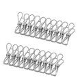 thumbnail image 1 of 60 Pcs Clothes Pegs Stainless Steel Laundry Pins Clips Cloth Washing Line Metal Clip Windproof Hanger Clip Silver Strong Elasticity, 1 of 5