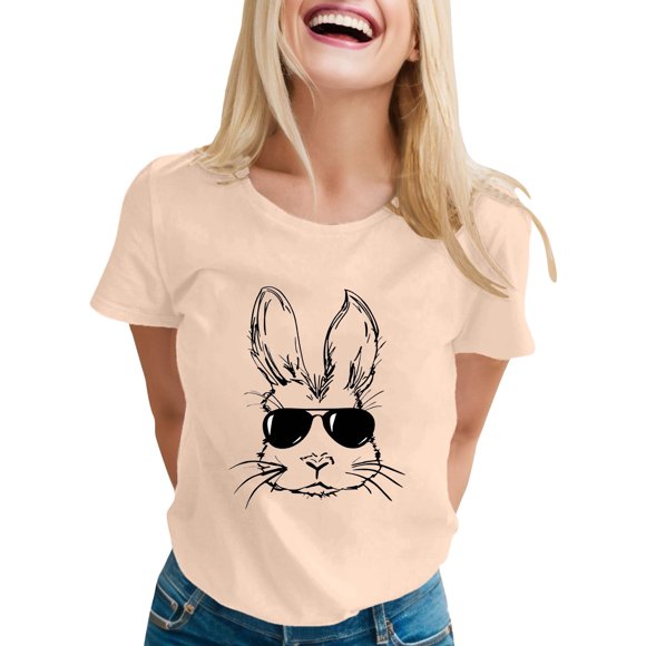 Womens T Shirts Loose Fit Ladies Casual Loose Crewneck Tee Short Sleeve Top Comfort Style Women's Shirts Light Pink XXL