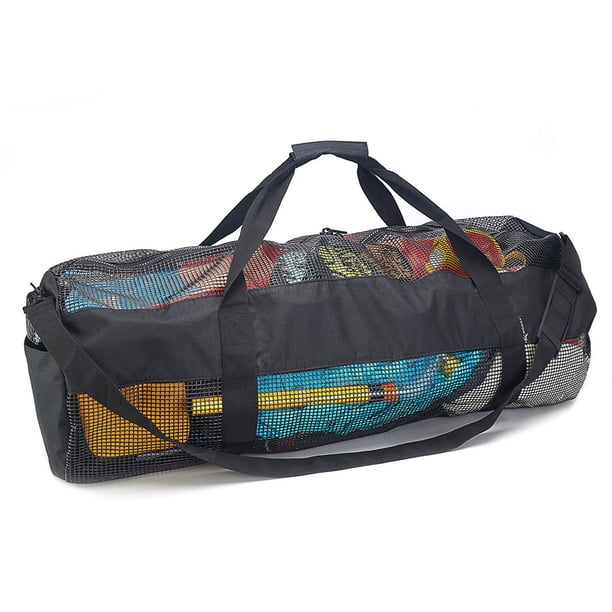 Greeniant Bolsa de malla de buceo, aletas de esnórquel de nailon, bolso de mano para exteriores, playa, viajes, surf, organizador grande, bolsa Deportes acuáticos