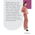 thumbnail image 7 of MeMoi Women's 2 Piece Velour V-Neck Sweatshirt Lounge Set - Womens - Female, Small, Rose, 7 of 7