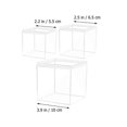 thumbnail image 2 of Mini Display Case Cube Storage Organizer for Cosmetics Transparent Material Storage 3Pcs, 2 of 5