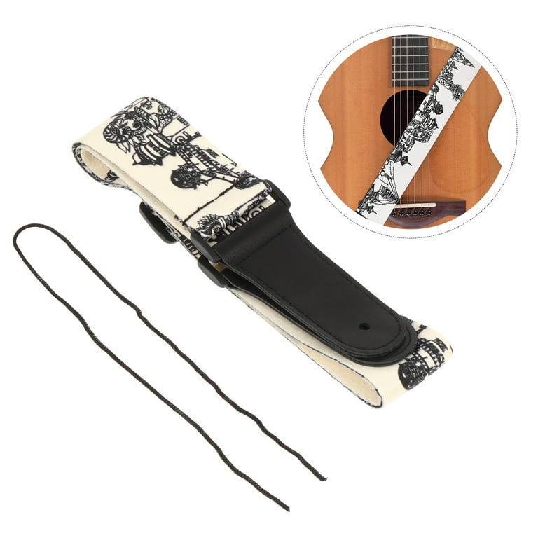 Guitar Strap Electric Leather Shoulder Bass Neck Acoustic Hook Wall Holder Hanger Straps Padded Soft Gear Rose Button