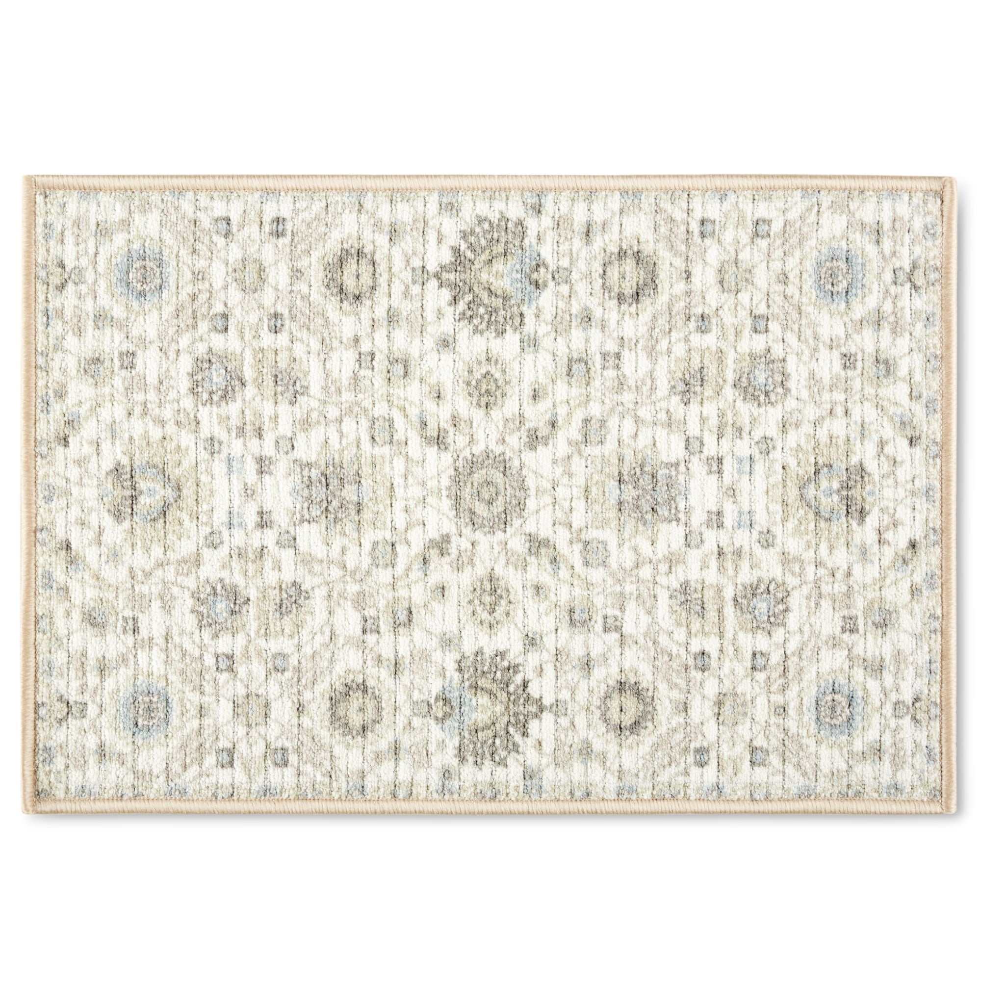 Mainstays Morocco Medallion Fabric Mat, 18"x27", Ivory