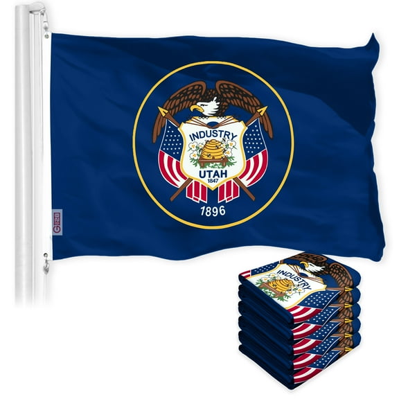 Utah UT State Flag 3x5FT 5-Pack 150D Printed Polyester By G128