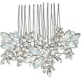 thumbnail image 3 of Flower Shape Bridal Hair Comb Elegant Design for Women Wedding Party 1Pcs Silver Accessories, 3 of 5