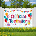 thumbnail image 6 of Colorful Theme Happy Birthday Banner For Kids Party Teenage Celebration Indoor Decoration, 6 of 7