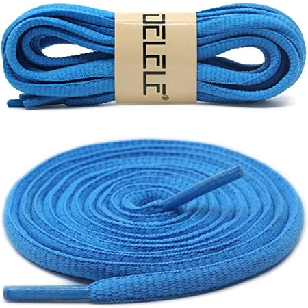 

2 Pairs of Oval Shoelaces Sports Shoelaces are Suitable for Sports / Running Shoes 63 Inch（Light Blue）