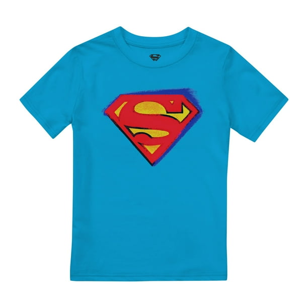 Superman Camiseta Pintura Ninos Azul Zafiro Walmart en linea