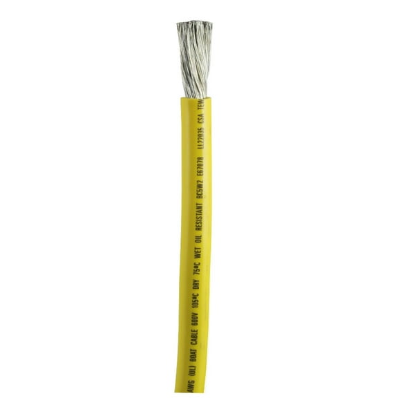 Ancor Yellow 2/0 AWG Battery Cable - Sold By The Foot | Bundle of 2