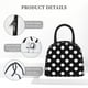 thumbnail image 4 of Balery Black and White Polka Dot Bolsa de Almuerzo para Mujeres, Caja de Almuerzo, Bolsa de Almuerzo Pequeña Impermeable, Tote de Almuerzo Reutilizable con Gran Capacidad, 4 of 6