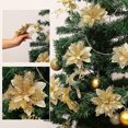 thumbnail image 3 of 24pcs Flores de Navidad, Flores de Navidad Artificiales, Árbol de Navidad con Purpurina, Flores Artificiales de Navidad, Navidad con Purpurina, 3 of 4
