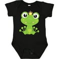 thumbnail image 3 of Inktastic Cute Frog, Green Frog, Frog Princess, Crown Girls Baby Bodysuit, 3 of 5