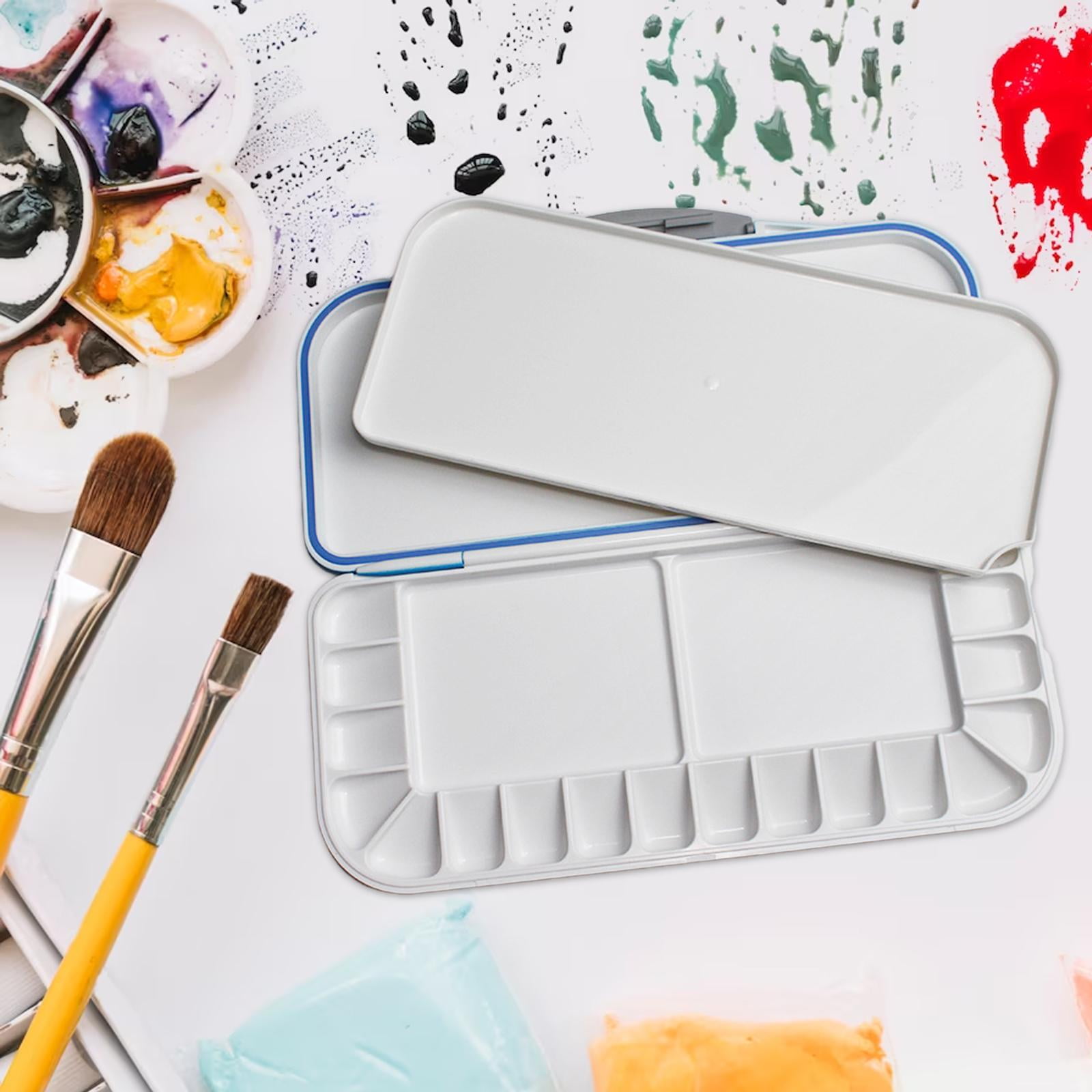 Watercolor Palette Paint Pallet Large Capacity Beginner Empty Paint Box Travel Paint Palette Gouache Mixing Palette for Acrylic & Oil Paints 18 Wells