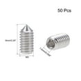 thumbnail image 2 of Unique Bargains 50 Pcs M3x6mm Internal Hex Socket Set Grub Screws Cone Point 304 Stainless Steel Screw, 2 of 3