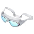 thumbnail image 4 of Gafas de natación para adultos, tamaño libre, galvanizadas, para surf, deslizamiento, velero, deriva, deportes, natación, gafas de natación, galvanizadas, gris, tamaño libre, 4 of 9