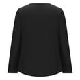 thumbnail image 6 of Casual Women's Tops Fashion Plus Size Womens Oversized Tee Shirts Long Sleeve T Shirt Fashion Workout Tops Casual Loose V Neck Layer Blouse, 6 of 7