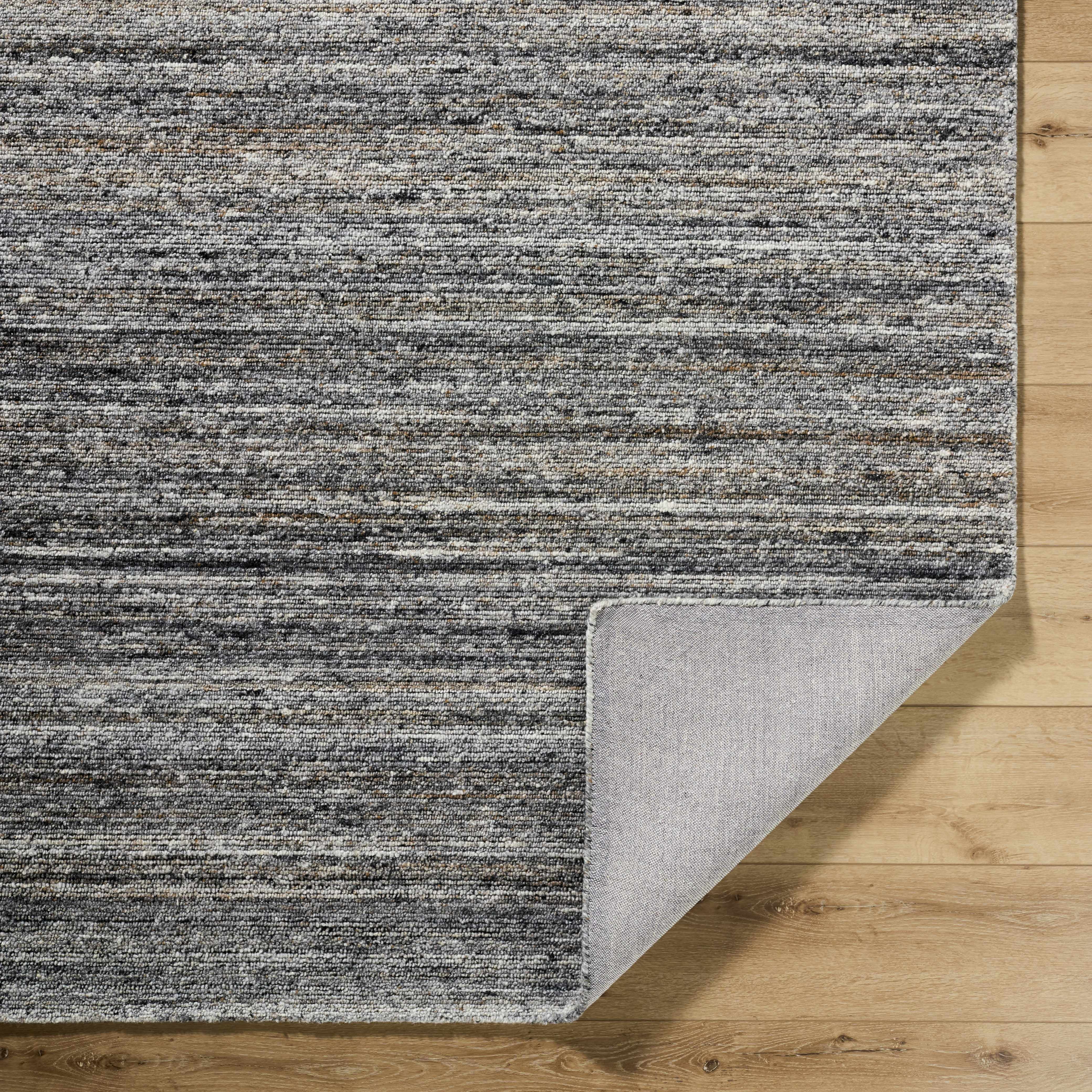 Hauteloom Capote Capote Modern Hand Tufted Natural Fiber Wool Area Rug - Contemporary Abstract Solid Color Carpet for Living Room, Bedroom, Dining Room - Charcoal, Ash, Taupe - 10' x 14'