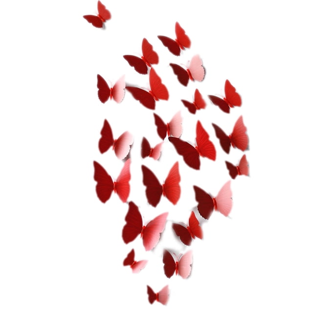 VONKY 12 Pcs Broche Réaliste 3D Papillon Rideau Décor Tatouage Décoration de Mariage Ornements de Réfrigérateur