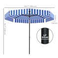 thumbnail image 3 of Outsunny Parasol de Patio 8,7 Pi, Parasol Inclinable avec Manivelle, Bleu Marine, 3 of 10