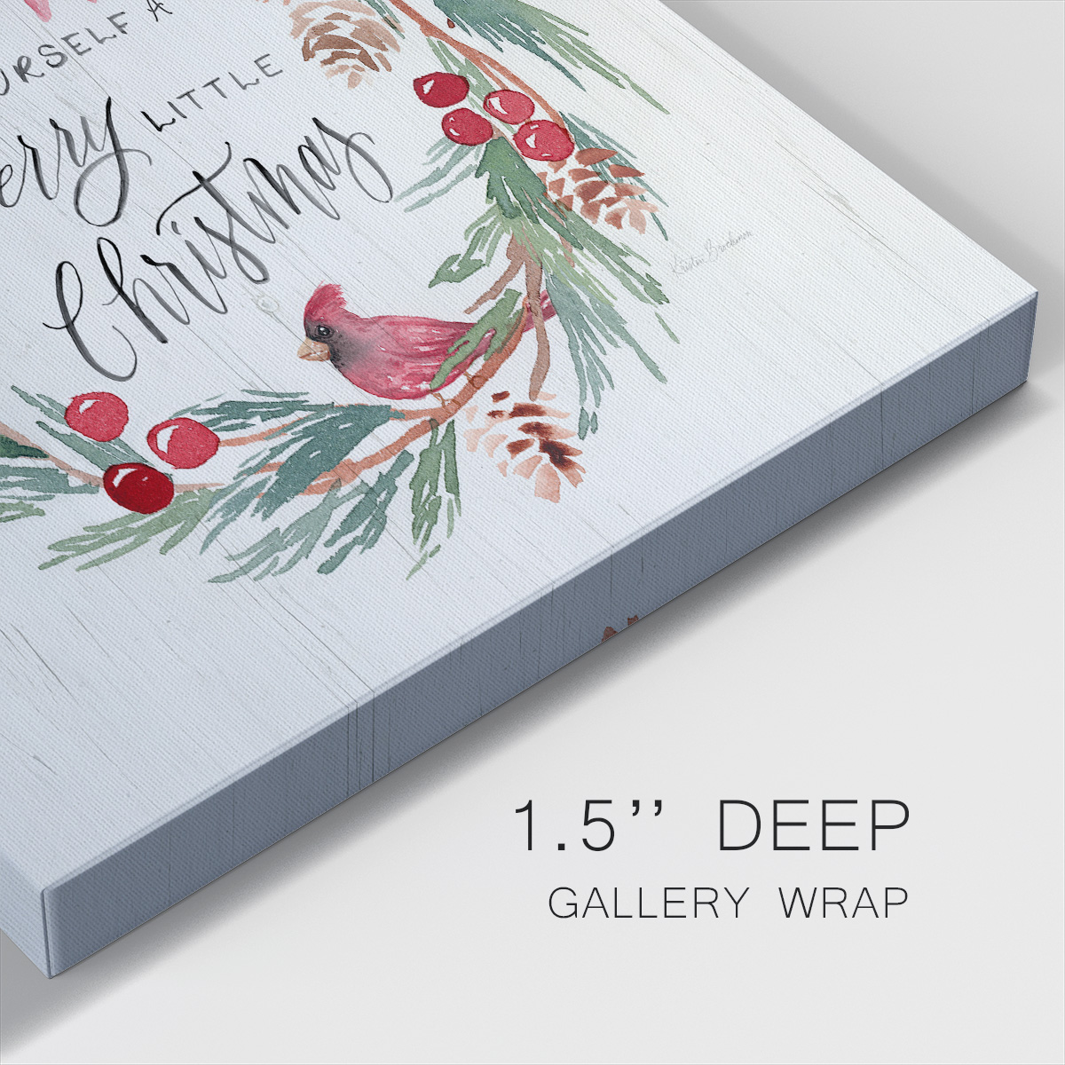Merry Little Wreath- Gallery Wrapped Canvas