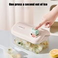 thumbnail image 3 of Compartimento para hielo Caja de hielo con botón pulsador de gran capacidad Dispensador de hielo Refrigerador Congelador Fácil de usar en el hogar Gran capacidad 28 cubitos de hielo por Akmoler, 3 of 7