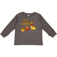 thumbnail image 3 of Inktastic Happy Thanksgiving Turkey Train with Food Boys or Girls Long Sleeve Toddler T-Shirt, 3 of 5