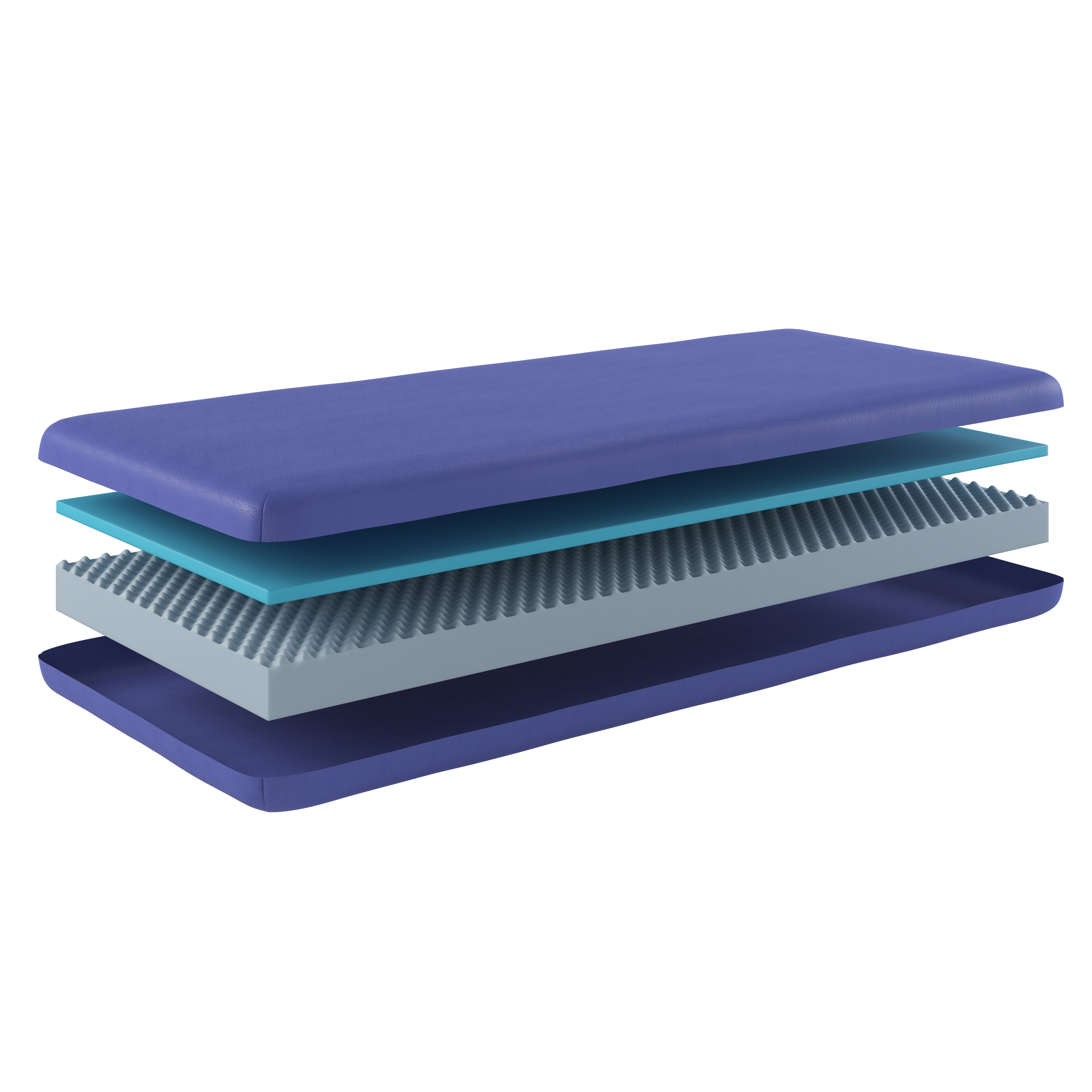 NapQueen Rainbow 5" Twin, Memory Foam Mattress, Blue