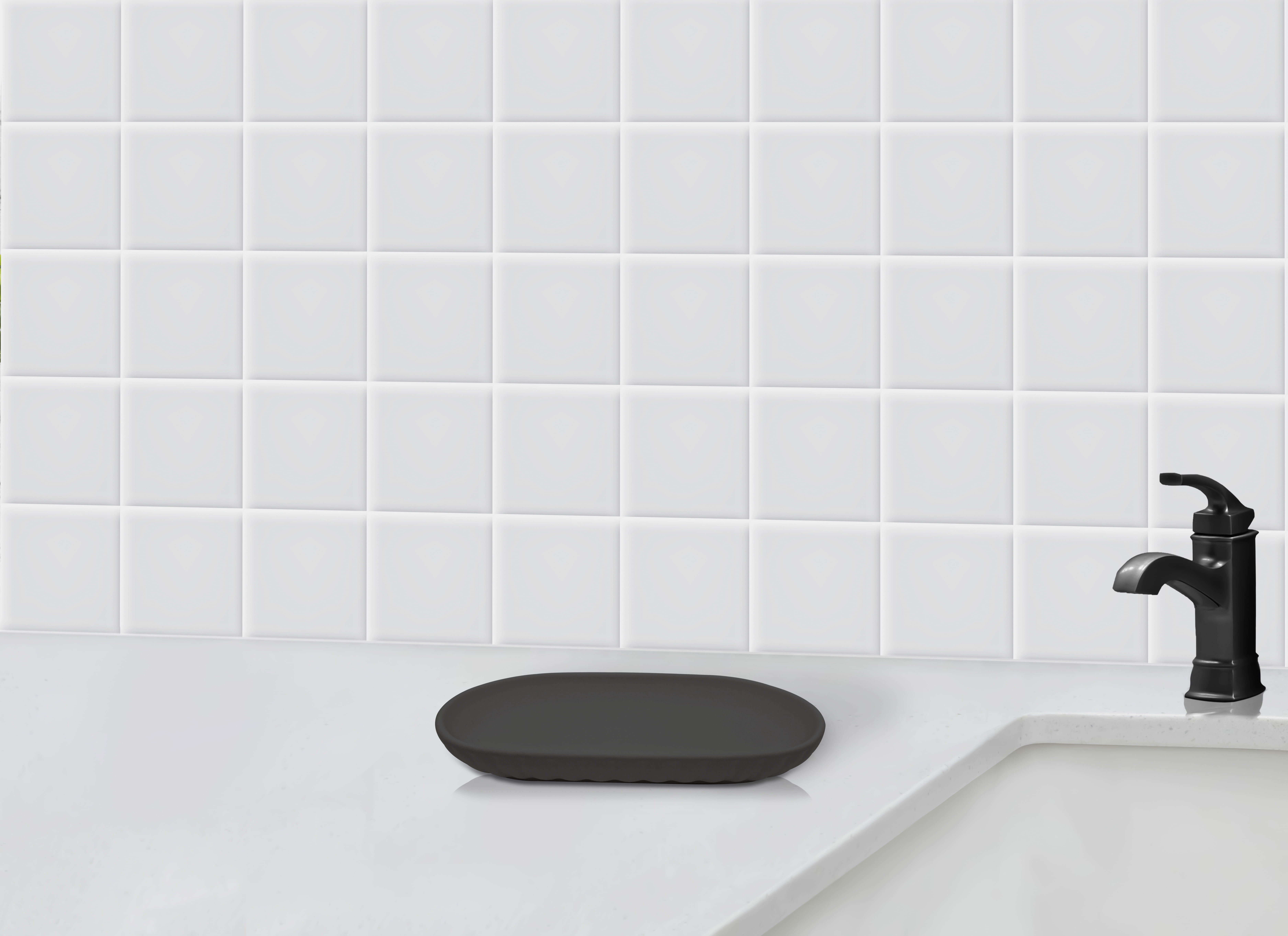 Beautiful By Drew Barrymore Bathroom Tray - Dark Gray