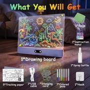 Seenlast Led Drawing Board for Kids with 8 Light Effects, 16 Rechargeable Wireless Dry Erase Glow Note Doodle Pad,Birthday Gifts For Boys And Girls.