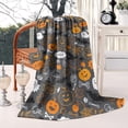 thumbnail image 2 of Gray Halloween Boo Icons Blanket,Comfortable Soft Flannel Throw Blanket,All Season,Warm Lightweight Blankets for Sofa Bed Couch Living Room Chair,50"x60", 2 of 4
