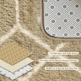 thumbnail image 5 of Pentantan 8ft x 10ft Shag Area Rugs for Living Room, Modern Geometric Fluffy Bedroom Carpet, Camel & White, 5 of 7
